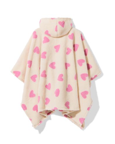 poncho de canapé femme taille unique polaire capuche et poches cœurs - 61100241 - HEMA