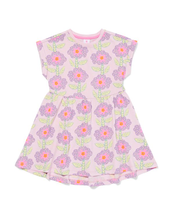 kinderjurk A-lijn bloemen lila lila - 30865904LILAC - HEMA
