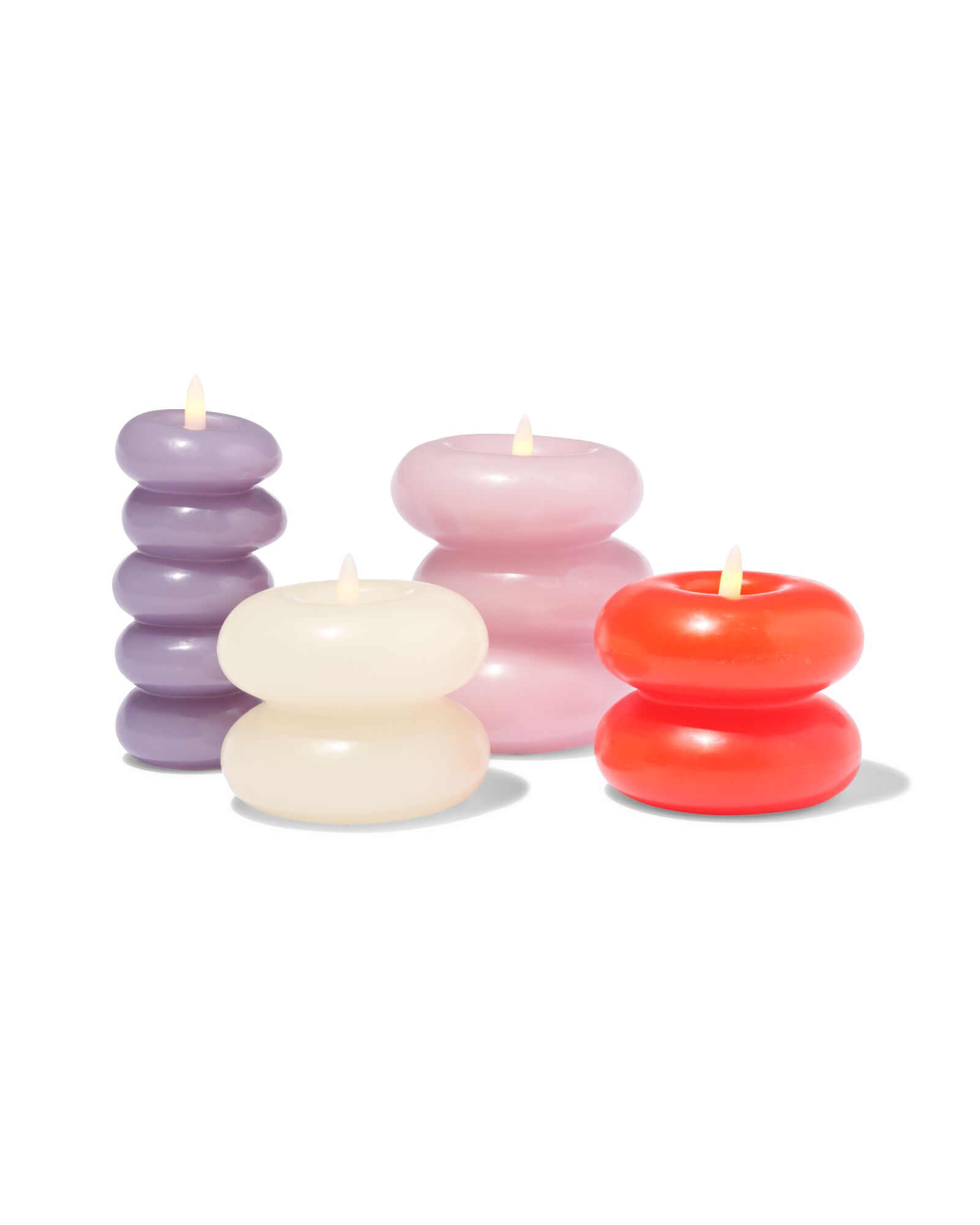bougie &agrave; forme led ⌀10x13cm rose clair - 13550168 - HEMA