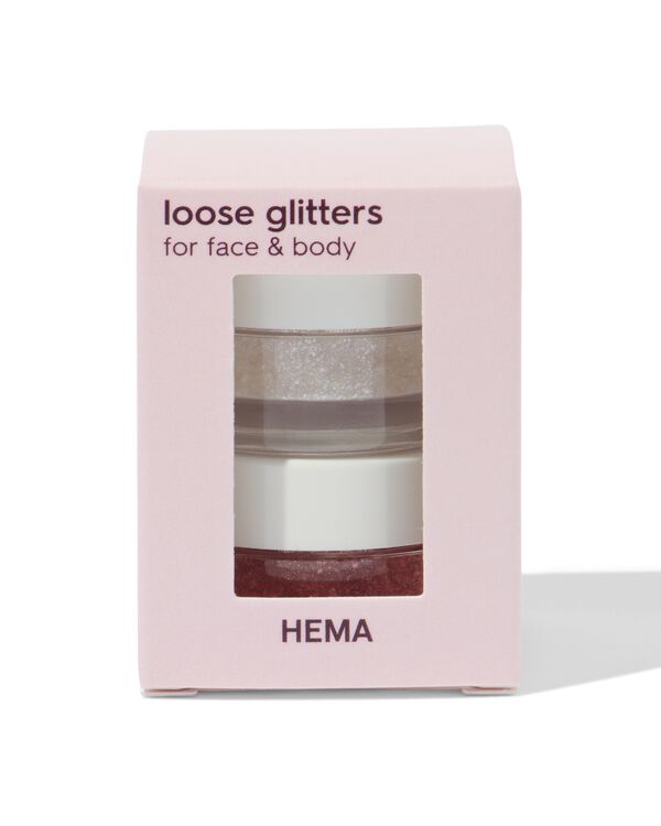 paillettes pour le corps rose-argent - 11200025 - HEMA