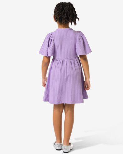 kinderjurk A-lijn rib paars paars - 30827734PURPLE - HEMA