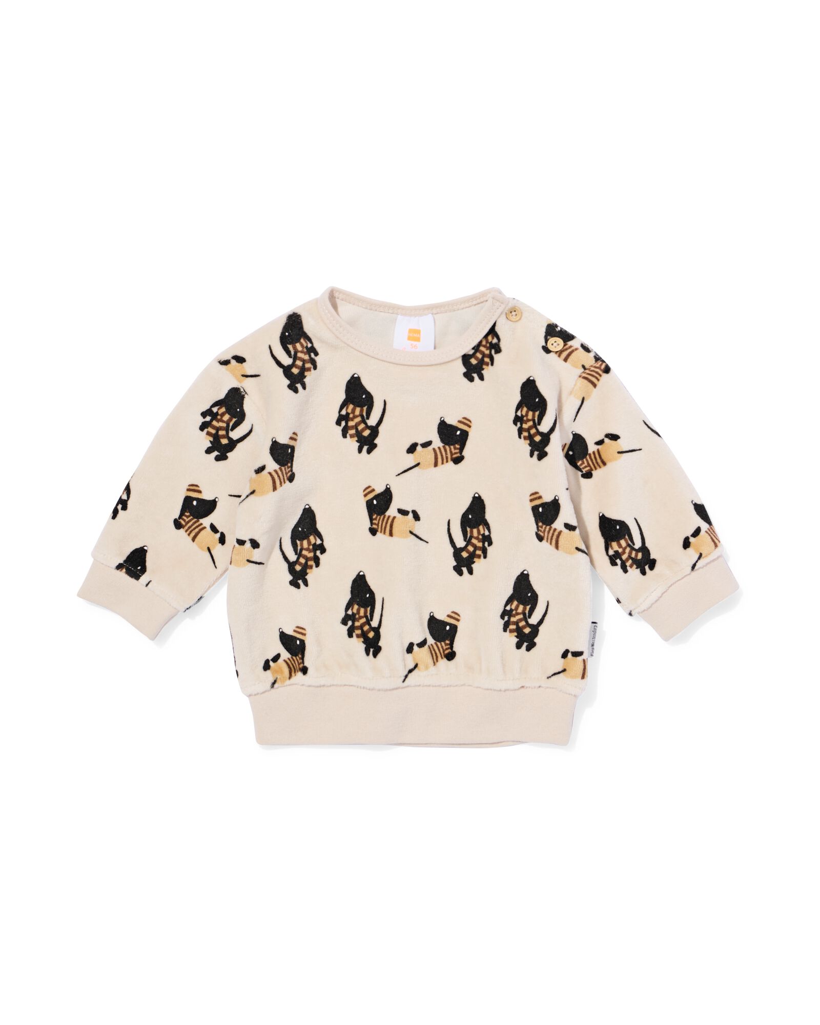 Takkie Newborn-Sweater, Velours hellgrau hellgrau - 33434620LIGHTGREY - HEMA