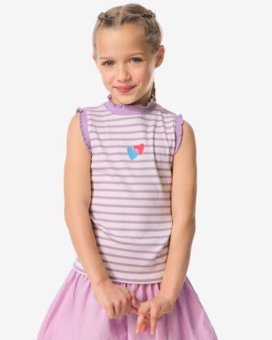 d&eacute;bardeur jersey c&ocirc;tel&eacute; enfant c&oelig;ur violet clair violet clair - 30827206LIGHTPURPLE - HEMA