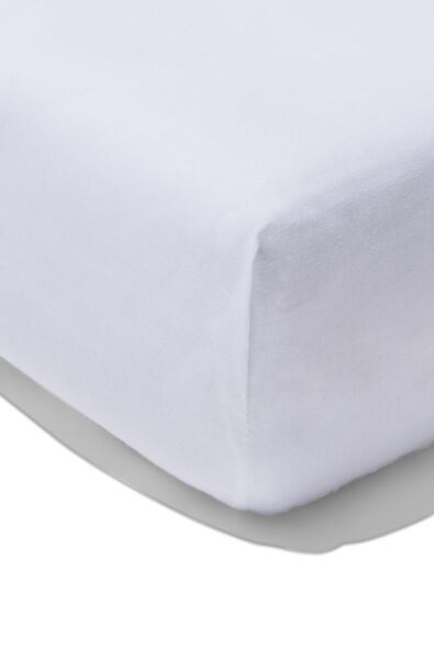 drap-housse 90x200cm coton doux blanc  - 5190027 - HEMA