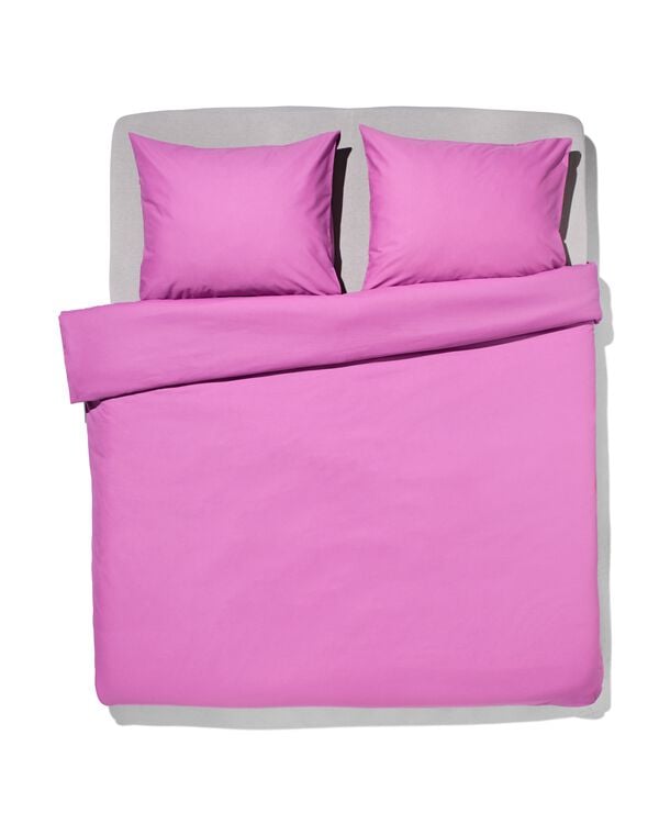 housse de couette 200 x 200/220 cm en coton doux violet - 5750068 - HEMA
