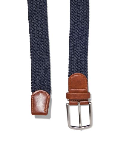 ceinture élastique tressée homme 3,5cm bleu 90 - 2410071 - HEMA