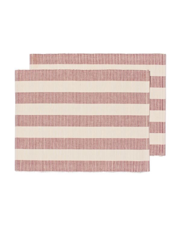 sets de table 35x45cm rayures - 2 pi&egrave;ces - 5300132 - HEMA