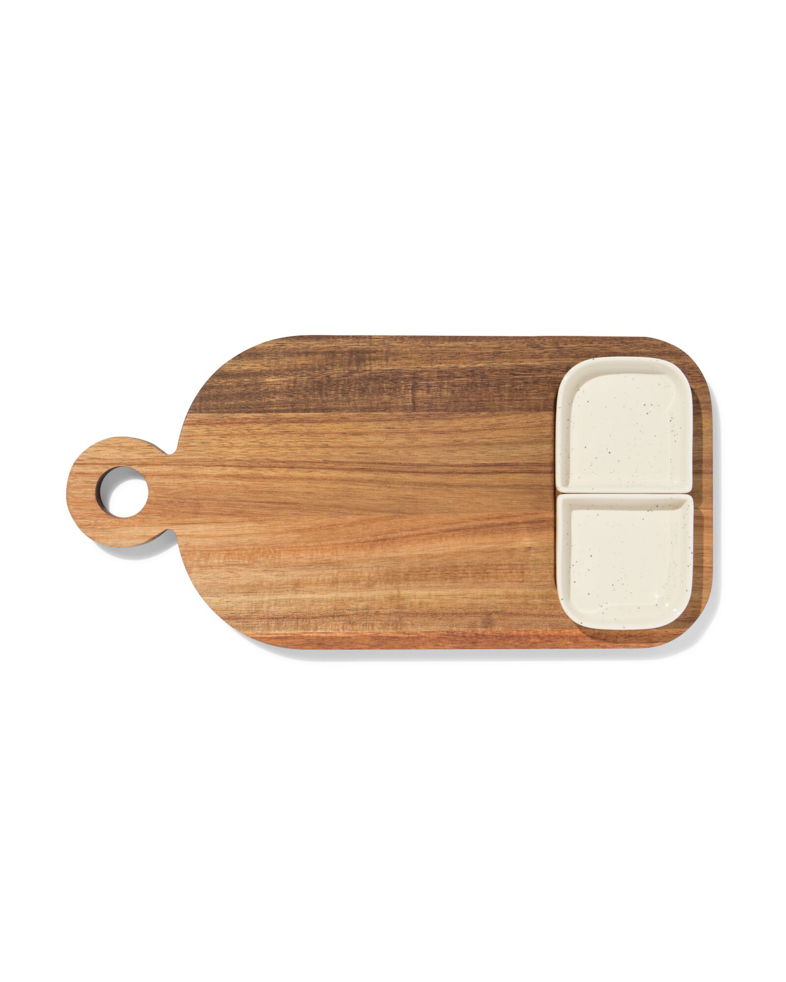 borrelplank 35x17.5x3.5cm hout met schaaltjes - 41822209 - HEMA