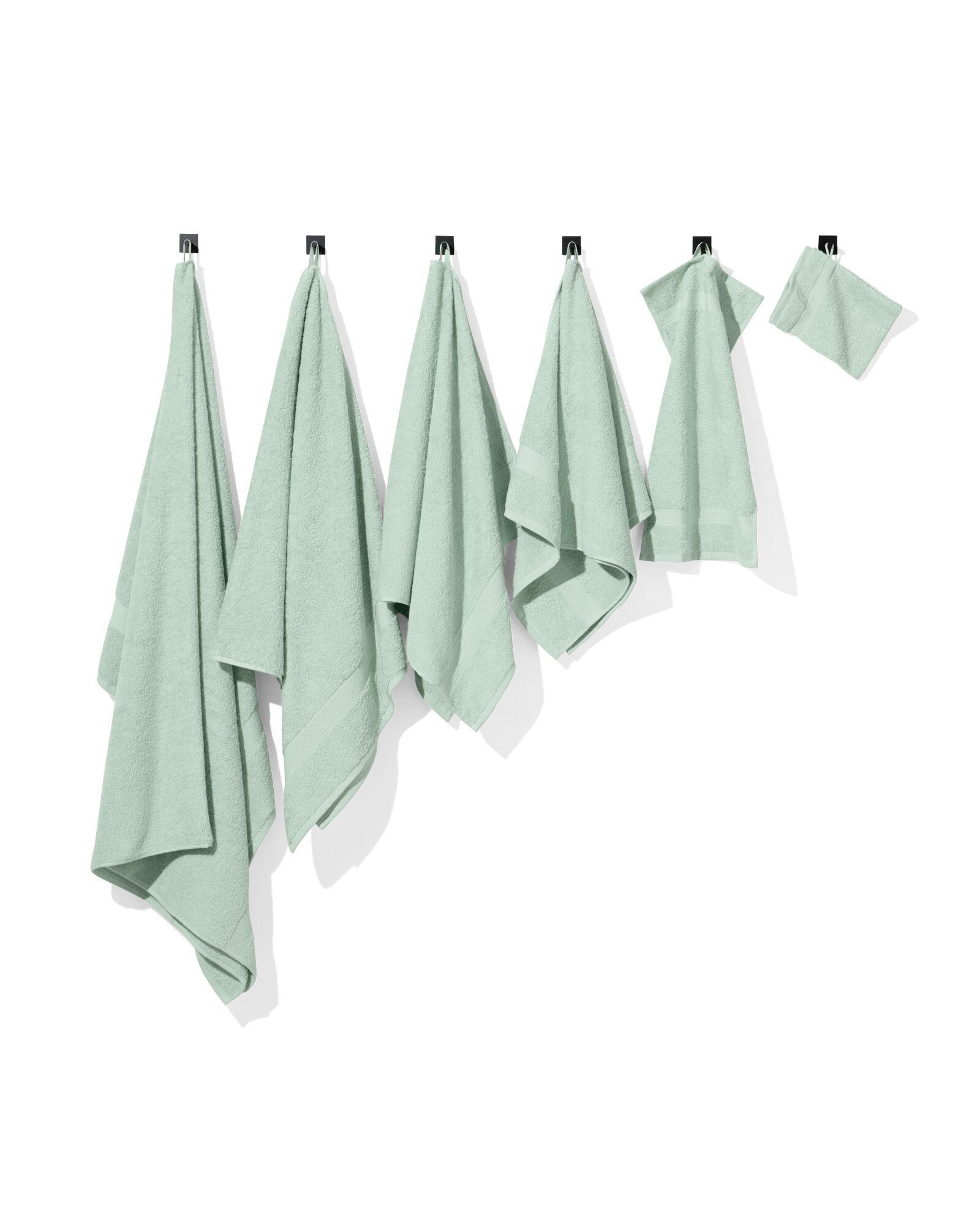 serviette de bain - 60 x 110 cm - qualit&eacute; &eacute;paisse - vert poudr&eacute; vert clair serviette 60 x 110 - 5210081 - HEMA