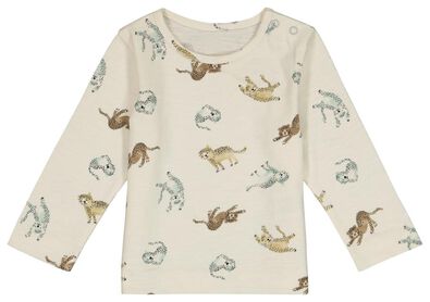 T-Shirt für Neugeborene mit Tiger eierschalenfarben - 1000028149 - HEMA