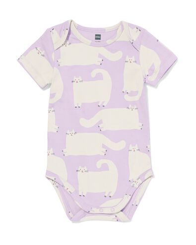 Body aus Baumwolle mit Stretch, Katze violett violett - 33307240PURPLE - HEMA