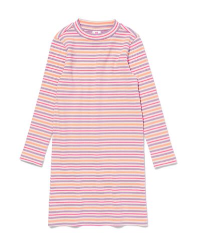 robe enfant avec côtes multicolore 134/140 - 30839163 - HEMA