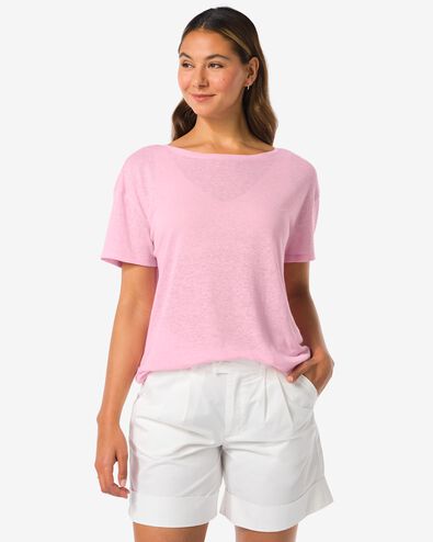 Damen-T-Shirt Evie hellrosa - 36208965LIGHTPINK - HEMA