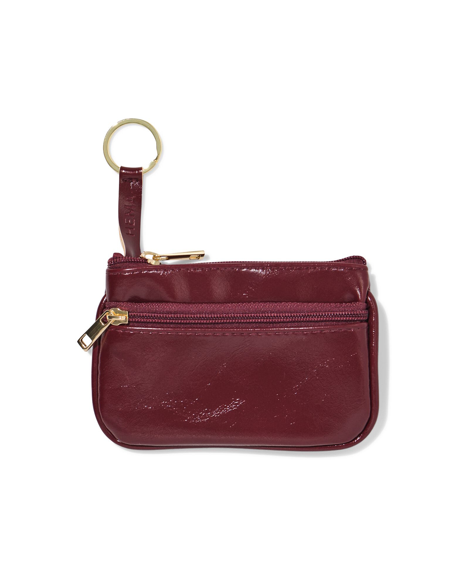 sleutel etui 12x8cm kunstleer rood - 18160035 - HEMA