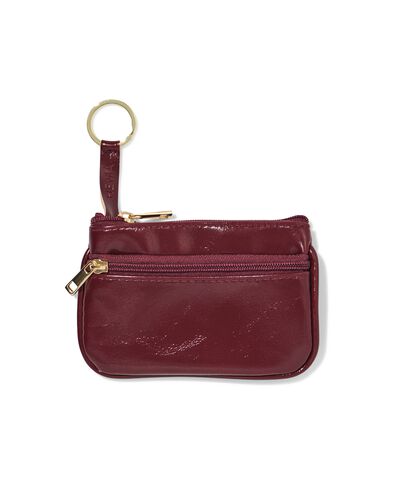 sleutel etui 12x8cm kunstleer rood - 18160035 - HEMA