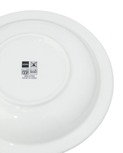 assiette creuse &Oslash;22,5cm usage quotidien porcelaine blanche - 4 pi&egrave;ces - 9650331 - HEMA