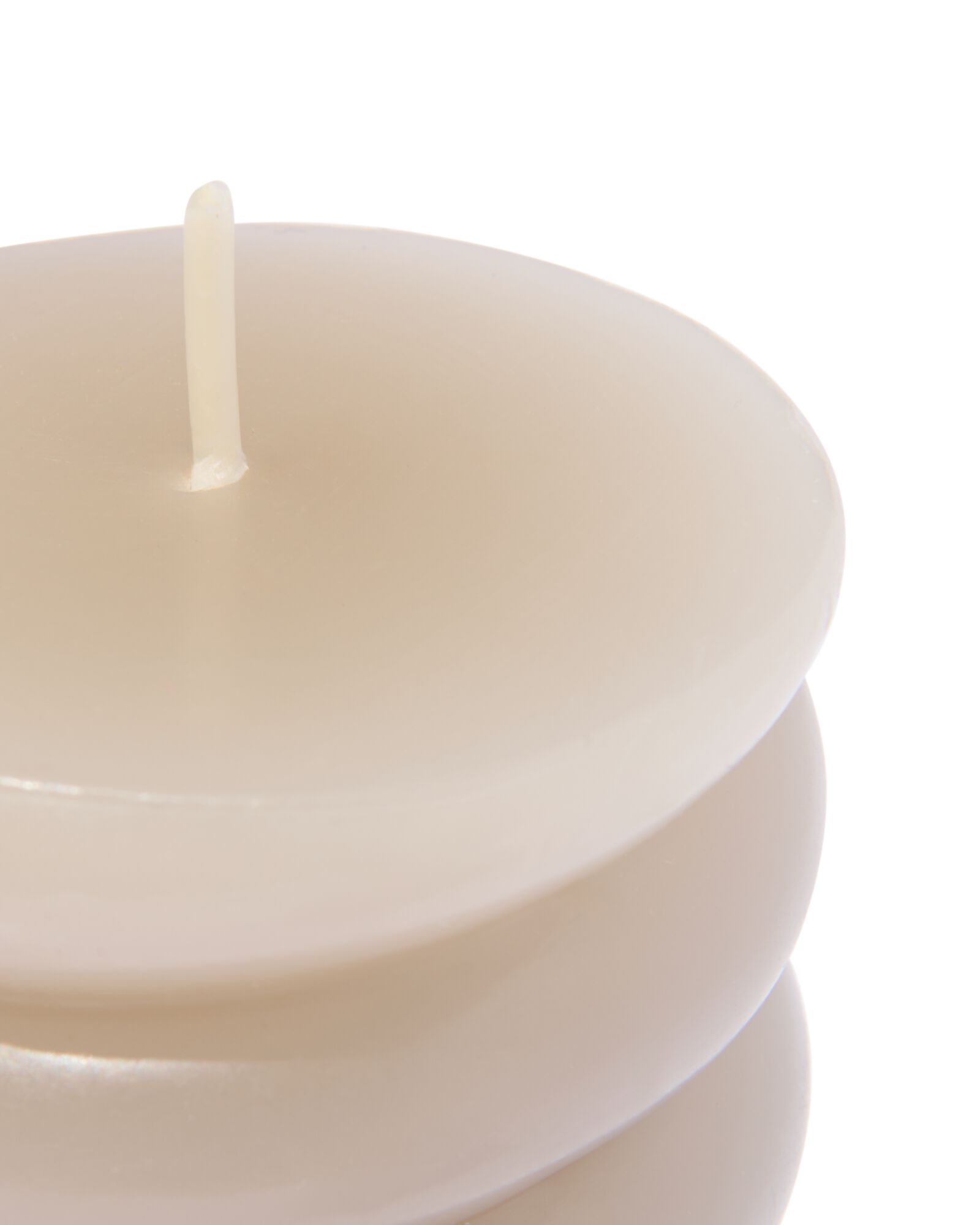 bougie cylindrique nervur&eacute;e 5,5 x 15 cm naturel - 13506108 - HEMA