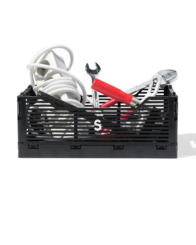 caisse pliable &agrave; lettres recycl&eacute;e S noir noir S  20 x 30 x 11,5 - 39811074 - HEMA