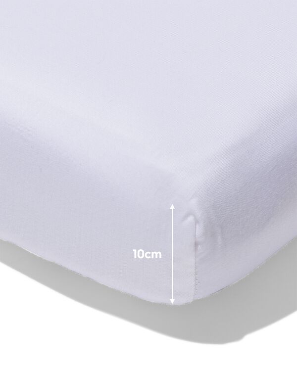 drap-housse pour surmatelas coton doux 200x200 blanc - 5180075 - HEMA