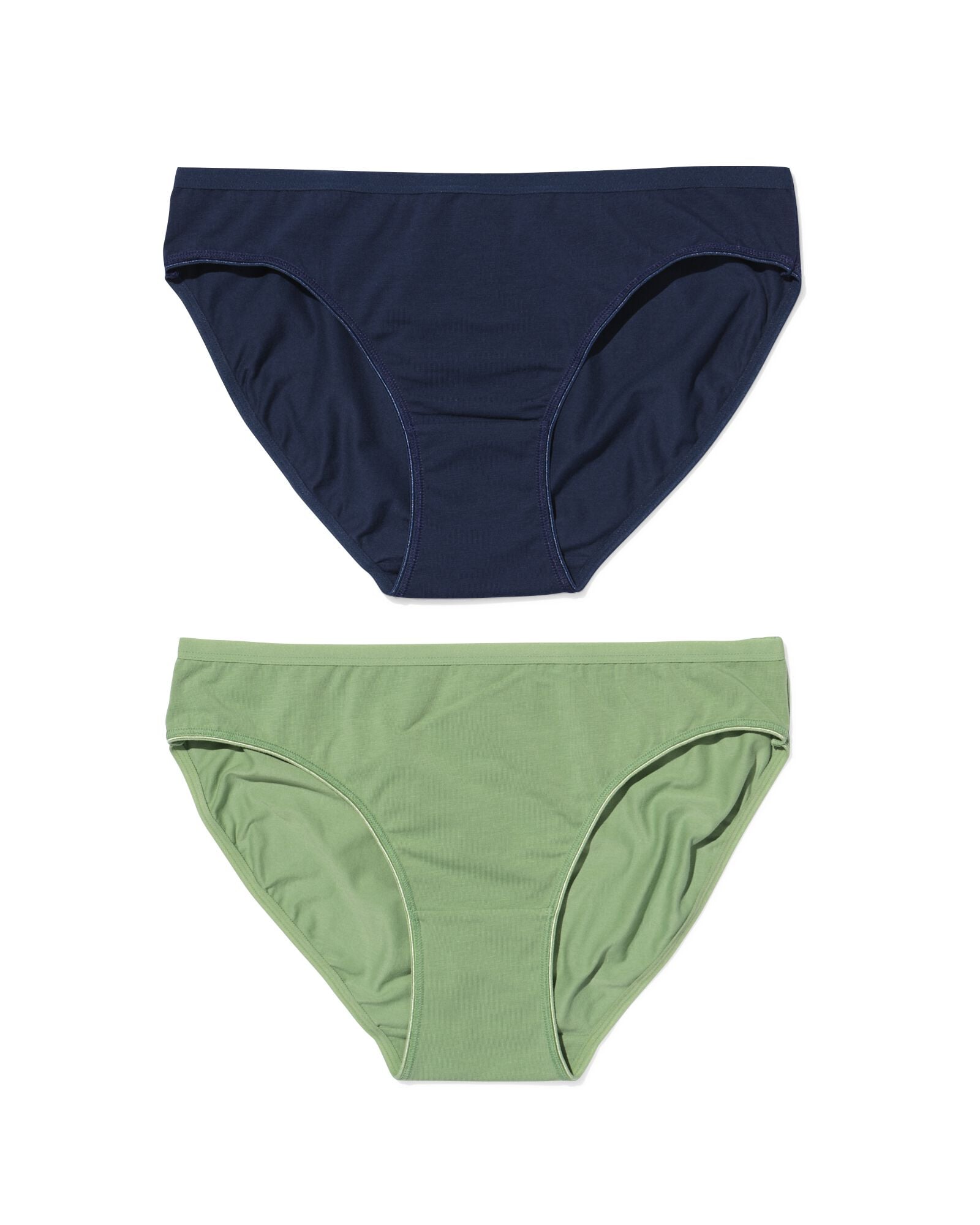 Damenslips aus Baumwolle &ndash; 2 St&uuml;ck gr&uuml;n gr&uuml;n - 19602104GREEN - HEMA
