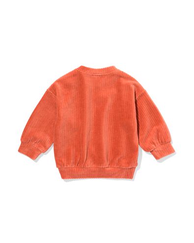 Baby-Sweater aus Velours, gerippt rosa rosa - 33049770PINK - HEMA