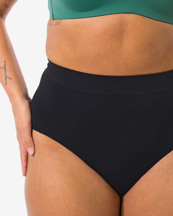 Nahtloser Damen-Taillenslip aus Mikrofaser schwarz - 1000002026 - HEMA