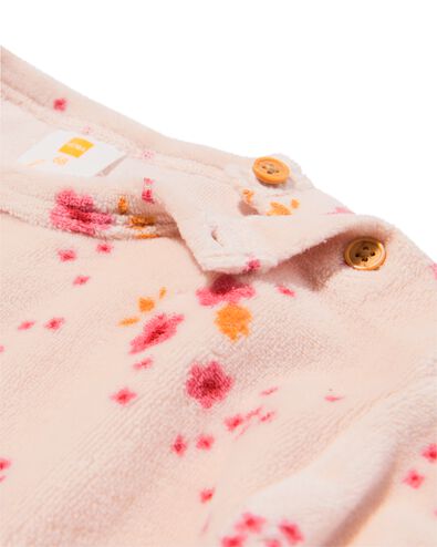 Newborn-Sweater, Velours hellrosa - 33434720LIGHTPINK - HEMA