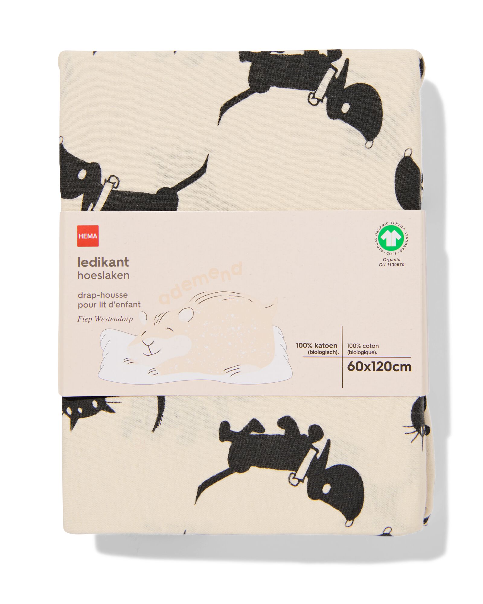 drap-housse Takkie et Siepie lit b&eacute;b&eacute; 60x120cm  - 33302560 - HEMA