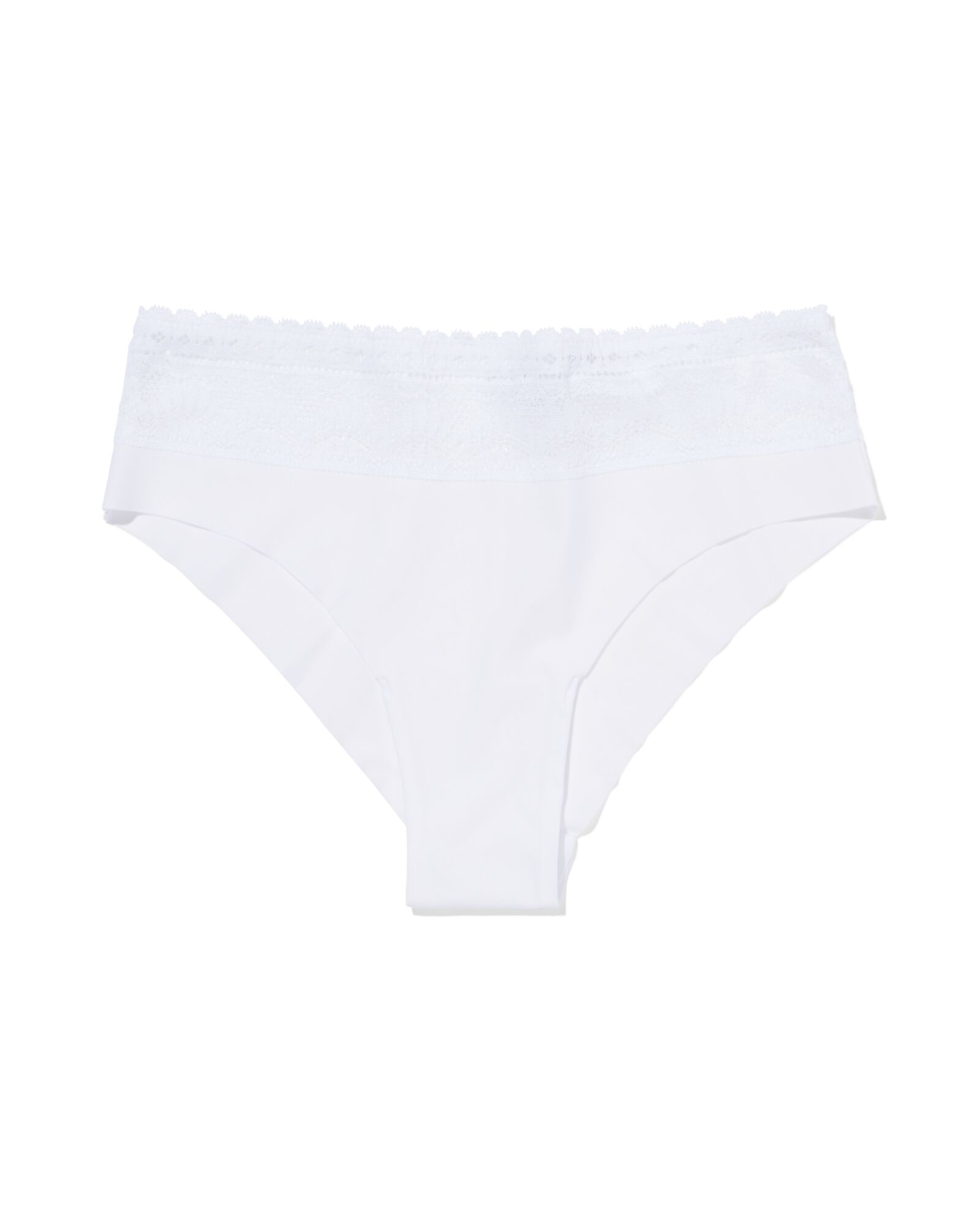 slip br&eacute;silien femme microfibre avec ceinture en dentelle blanc blanc - 19603144WHITE - HEMA