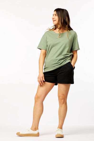 Damen-T-Shirt hellgrün - 1000023917 - HEMA