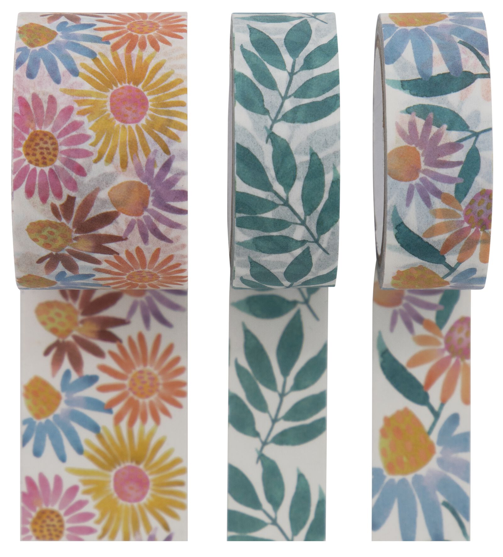 rubans adh&eacute;sifs washi fleurs sauvages - 3x5m - 14700584 - HEMA
