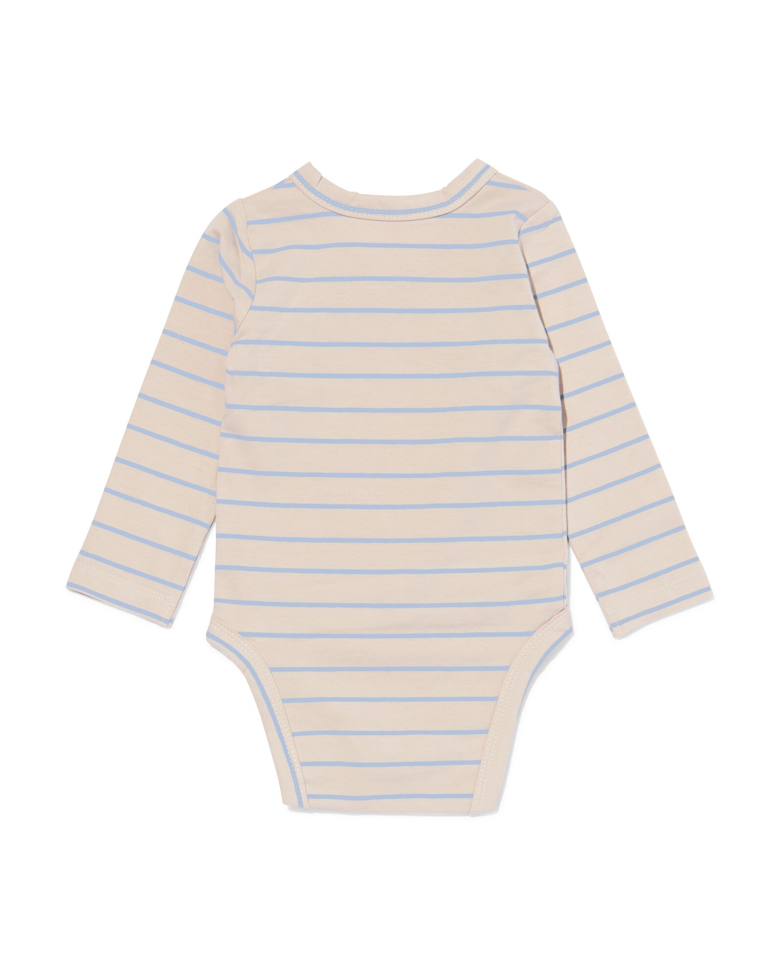 newborn meegroei overslag body strepen ecru ecru - 33439720ECRU - HEMA