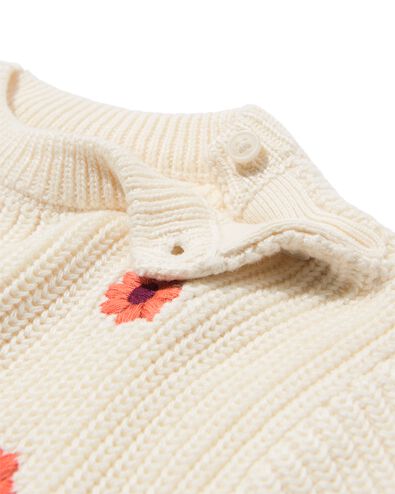 babytrui bloemen ecru - 33073570ECRU - HEMA