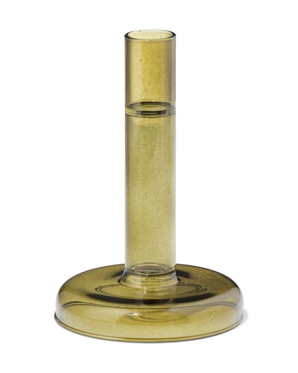 kandelaar 8.5x8cm glas groen  - 13325043 - HEMA