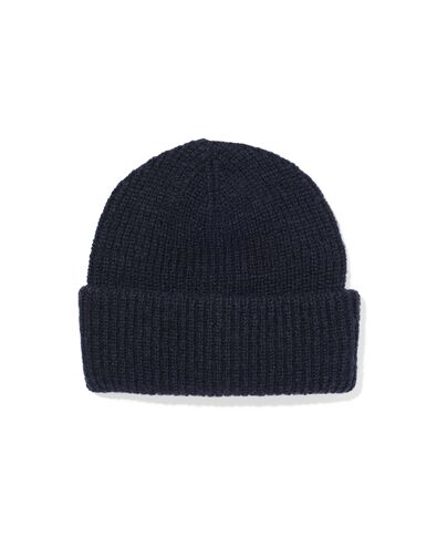 kinder beanie blauw blauw blauw - 16700350BLUE - HEMA