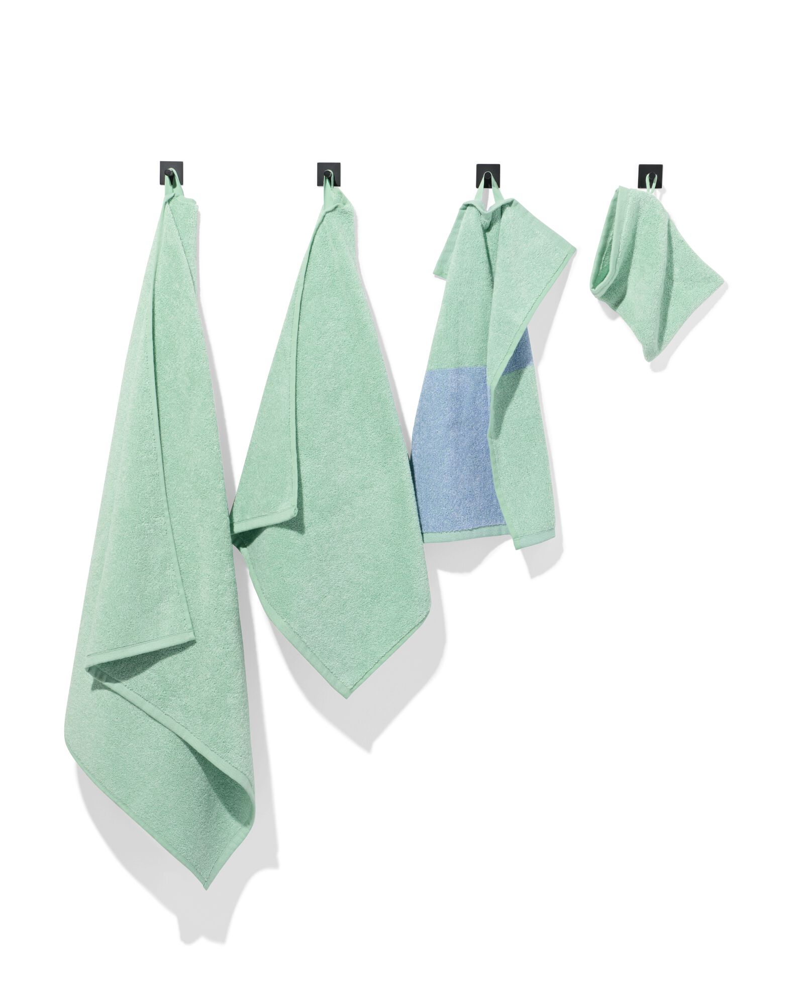 Handtuch 70 X 140 cm schwere Qualit&auml;t, Gr&uuml;nmeliert gr&uuml;n Duschtuch, 70 x 140 - 5200364 - HEMA