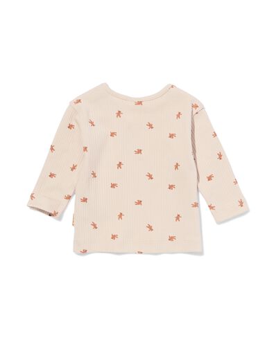 t-shirt c&ocirc;tel&eacute; nouveau-n&eacute; ours &eacute;cru &eacute;cru - 33432420ECRU - HEMA