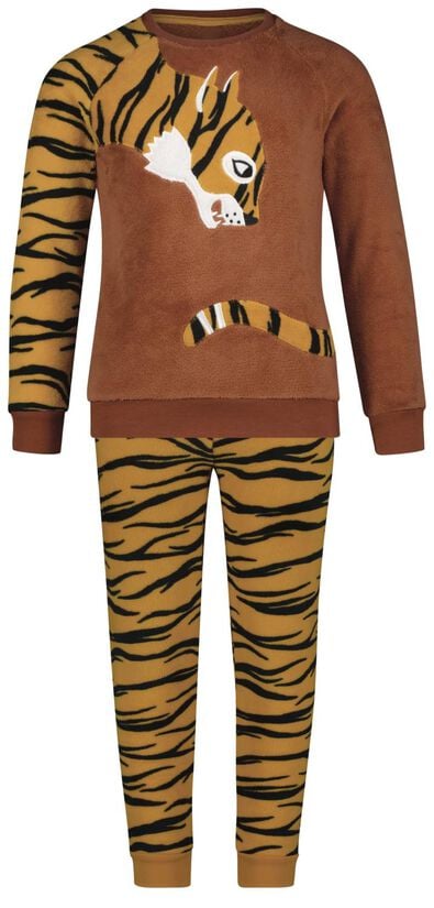 Kinder-Pyjama, Fleece, Leopard braun 146/152 - 23020166 - HEMA