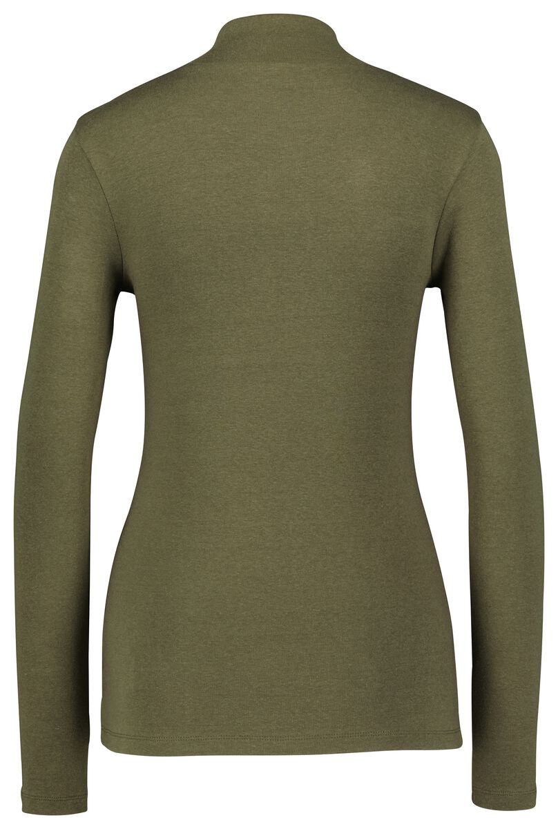 Damen-Shirt, Rollkragen olivgrün - 1000025552 - HEMA
