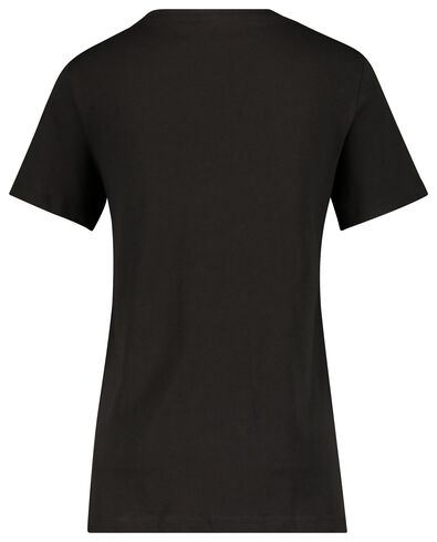 Damen-T-Shirt mit Bambus schwarz S - 36321381 - HEMA