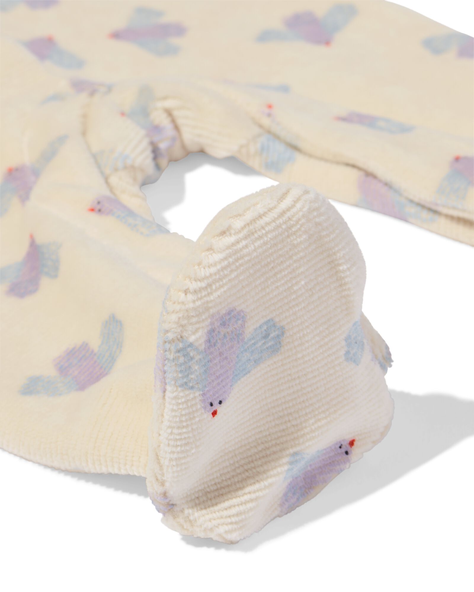 newborn boxpakje rib vogels ecru ecru - 33439420ECRU - HEMA