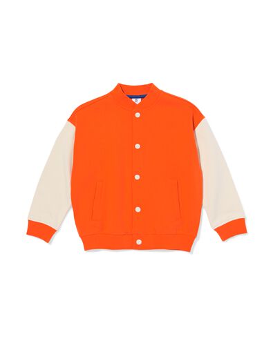 cardigan bomber enfant blocs de couleur F&ecirc;te du Roi orange orange - 30714301ORANGE - HEMA