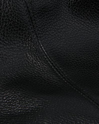 schoudertas imitatieleer zwart - 18750000 - HEMA