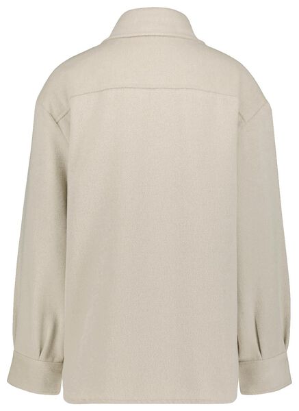 Damen-Shirtjacke mit Wolle sandfarben L - 36213998 - HEMA