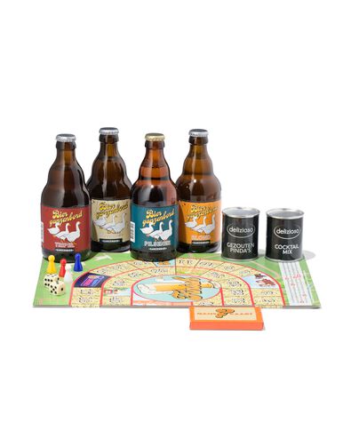Oudhollands ganzenbord met 4 bieren - 17450105 - HEMA