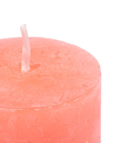 rustieke kaarsen fluor oranje	 - 2000000050 - HEMA