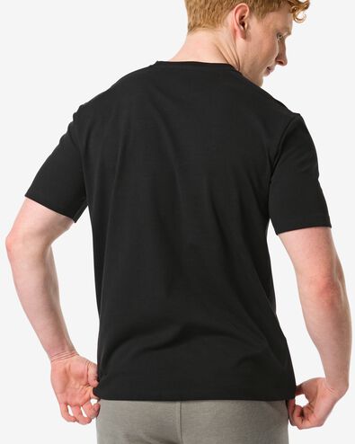 heren t-shirt relaxed fit donkergrijs XXL - 2115438 - HEMA