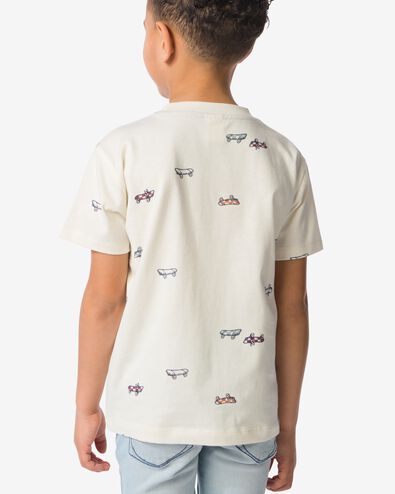 kinder T-shirt skateboard wit wit - 30713207WHITE - HEMA