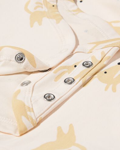 baby meegroei body's dieren - 3 stuks naturel naturel - 33306760NATURAL - HEMA