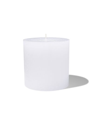 bougie rustique - 10x10 cm - blanc blanc 10 x 10 - 13502253 - HEMA